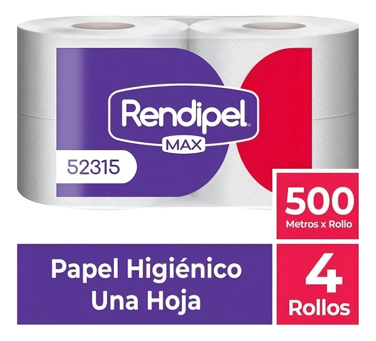 PAPEL HIGIÉNICO INDUSTRIAL RENDIPEL 4X500 MTS