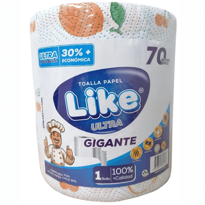 MANGA TOALLA DE PAPEL LIKE 70MTS X 6 ROLLOS