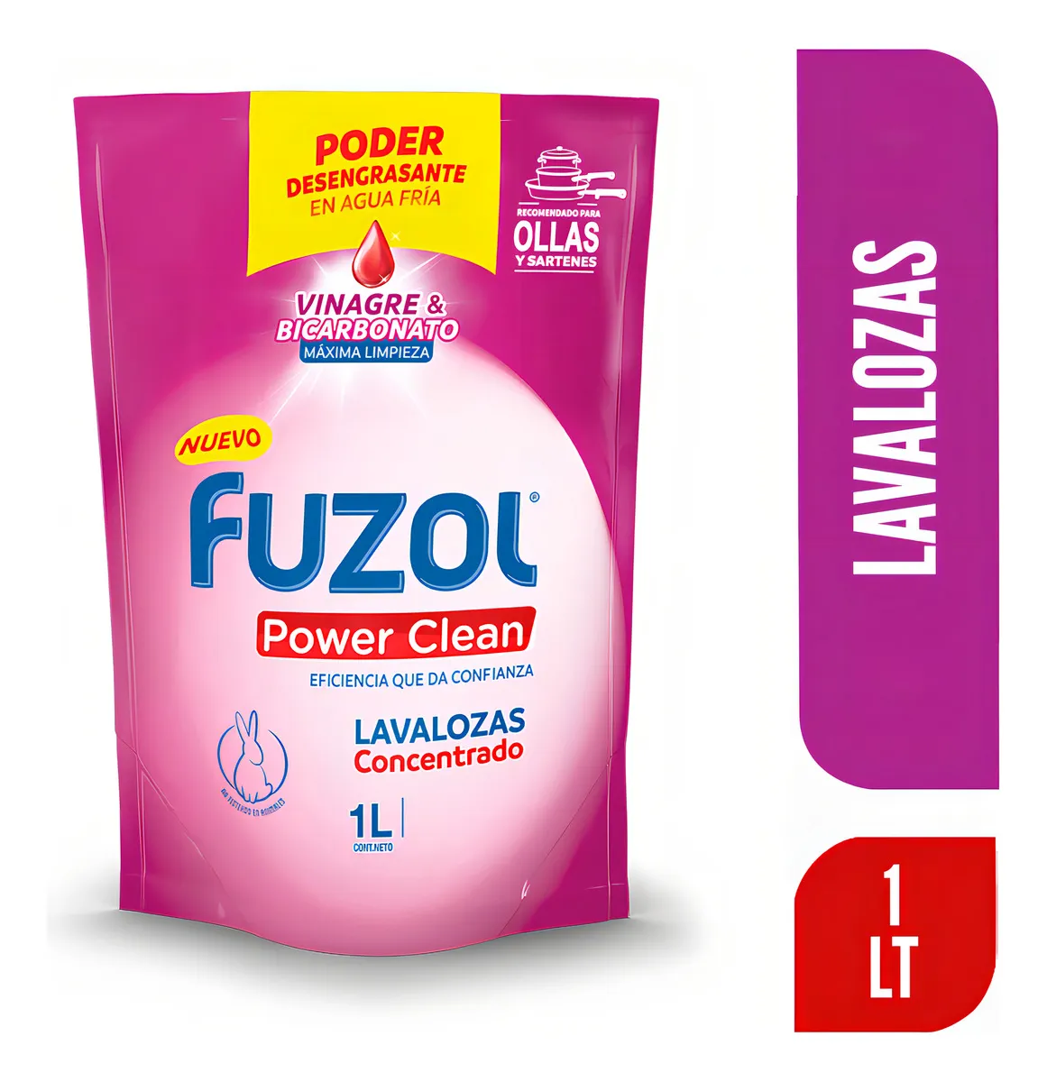 LAVALOZAS FUSOL VINAGRE Y CARBONATO RECARGA 1L